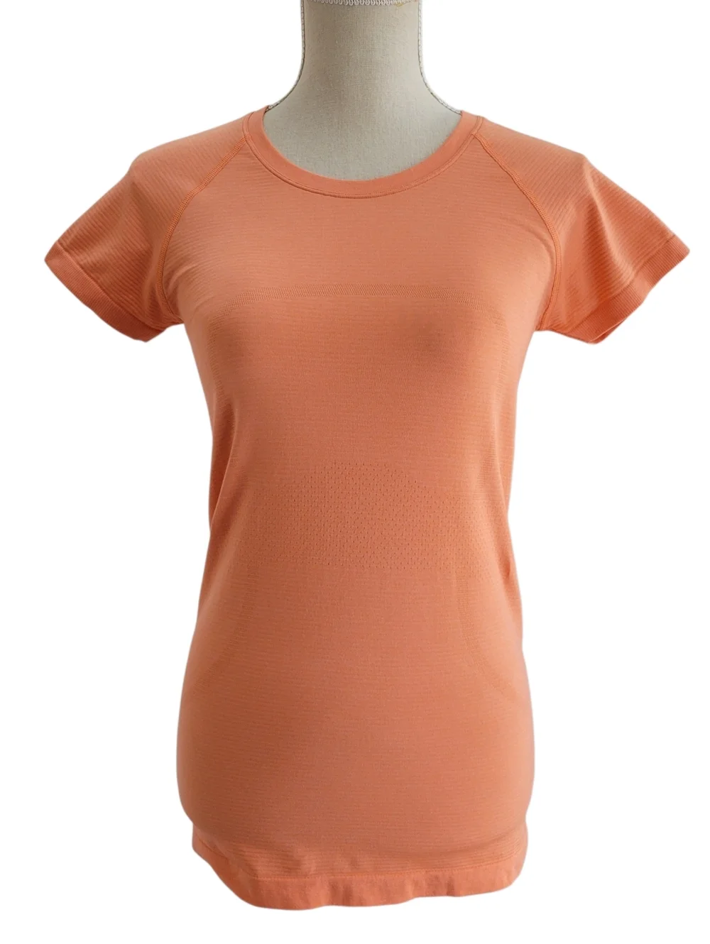 Lululemon Swiftly Tech Orange‎ Heathered Short Sleeve Silverescent Size 6